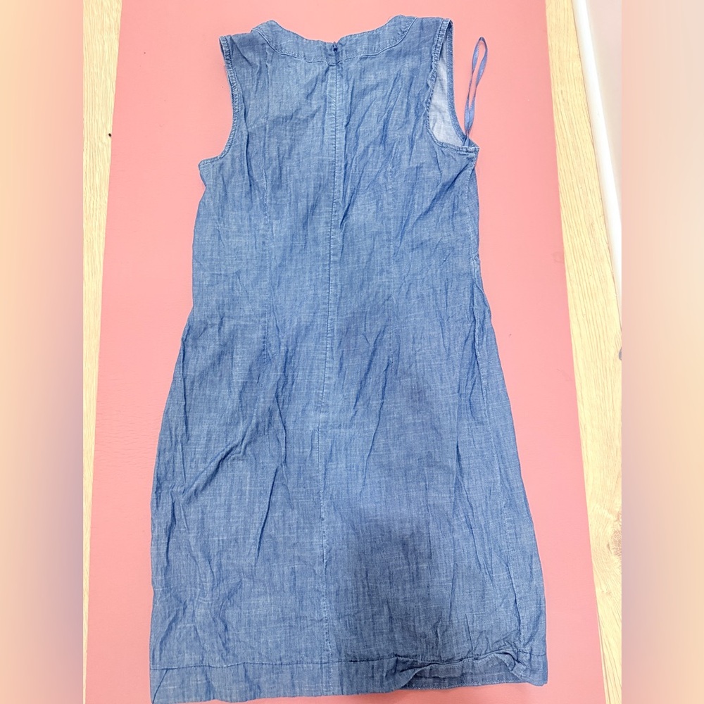Talbots light blue chambray Sleeveless daytime Dress size 4 - Picture 4 of 8
